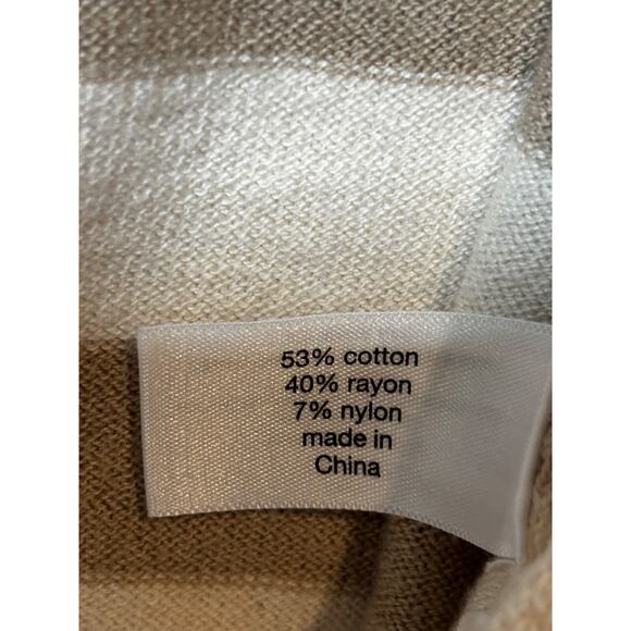 Lane Bryant Striped Beige Cream Burgundy Light Cardigan career Capsule Sz 18/20 - Picture 4 of 8